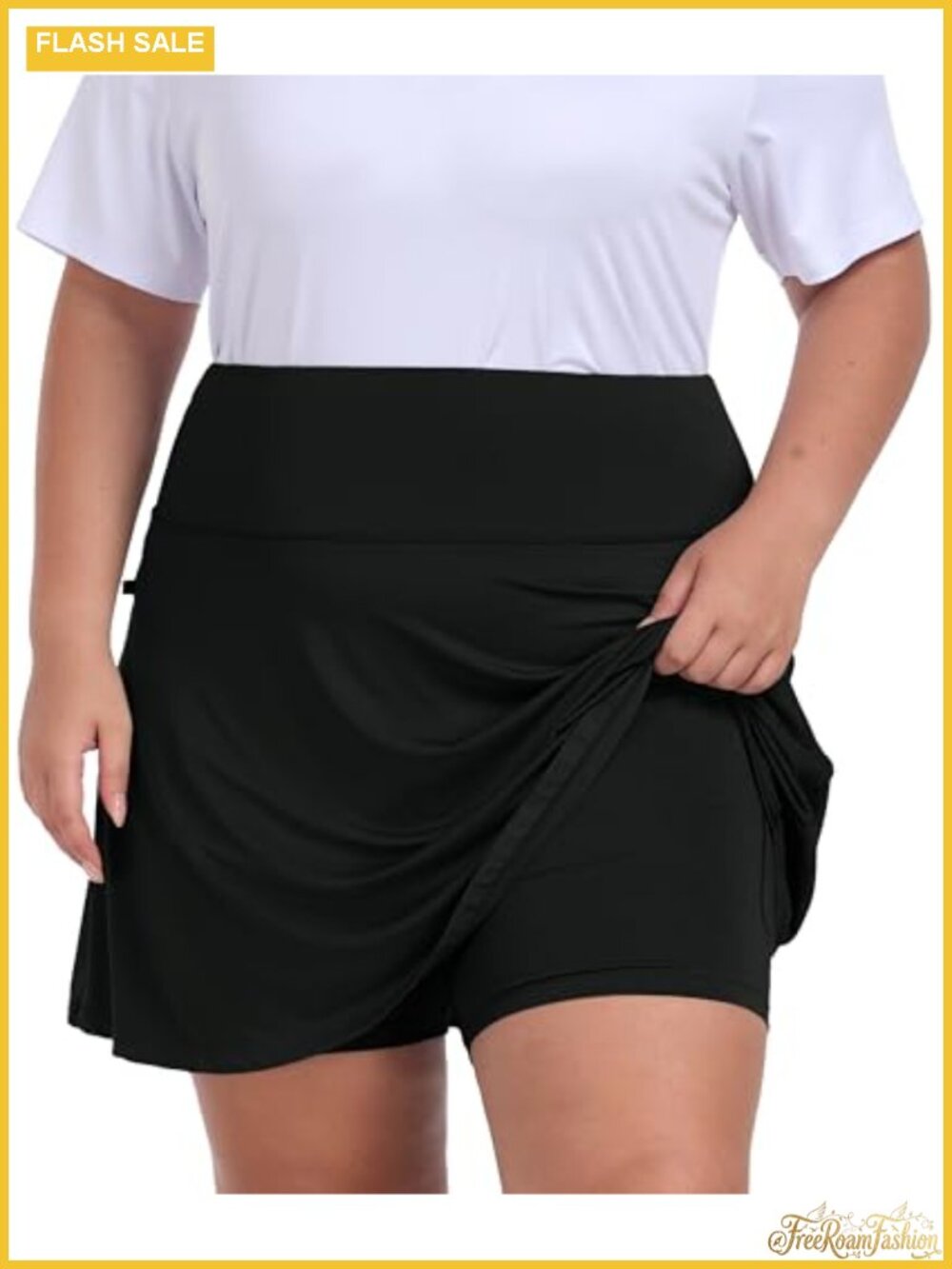 Plus Size Athletic Skort 20" Golf Tennis Skirt Built-in Shorts 4-Way Stretch